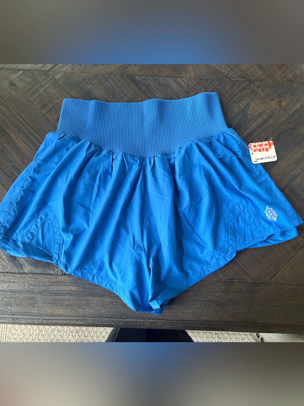 NWT Free People Movement Carpe Diem Shorts Blue Running Athletic Shorts L